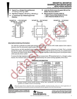 SN74ABT125DBRG4 datasheet  